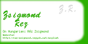 zsigmond rez business card